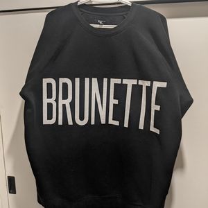 Brunette the Label Black Crew Neck Sweatshirt
